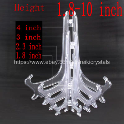 10Pieces Clear Plastic Plate Display CRYSTAL Stand Picture Frame Easel Holder