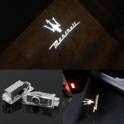 2 LED Door Light Projectors for Maserati Quattroporte Ghibli Levante GranTurismo