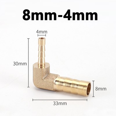 L Piece Reducer Joiner Barb Splitter Pipe Connector Hose Air Fuel Water Gas Tube