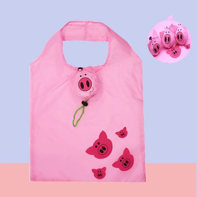 Eco-Friendly Foldable Shopping Bag Cartoon Animal Reusable Grocery Tote Bag