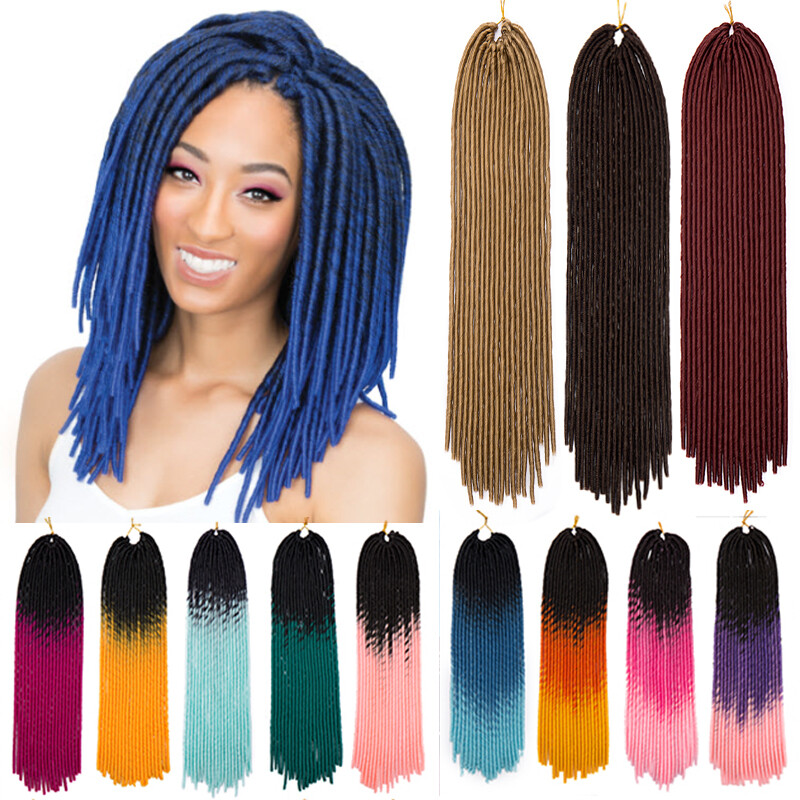 Straight Faux Locs Hair Extension Arfo Braids Dread Lock Hairpeice