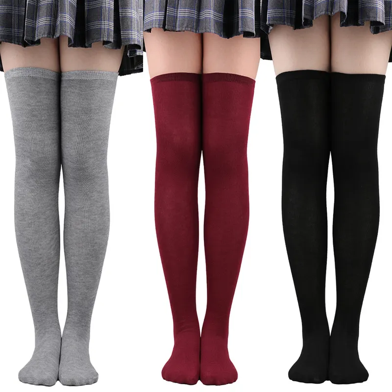 Calcetines Sobre La Rodilla Básico Raya Poliéster Algodón Jacquard Medias Largas