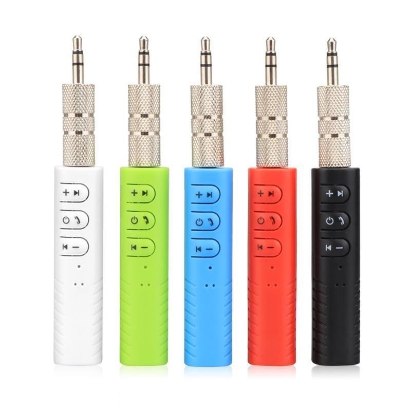 bluetooth car adapter colour red blue white black jack audio quality music sound