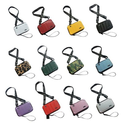 Fashion Suitcase Box Shape Wristlet Crossbody Handbag Should