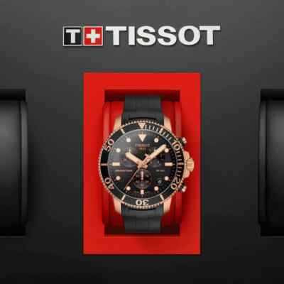 Tissot Seastar 1000 Chronograph Black/Rose Gold T120.417.37.051.00 (FEDEX 2 DAY)