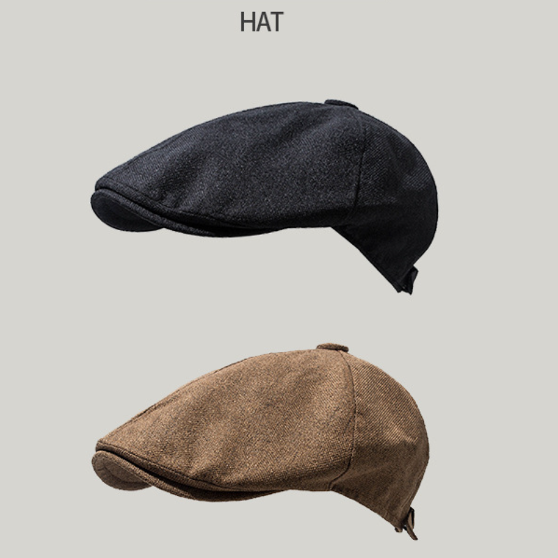 Casquette Plate Gatsby Unisexe En Lin Duckbill Cabbie Beret Ivy Golf