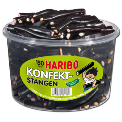 (4,78€/1kg) Haribo Konfektstangen, Lakritz, 150 Stück