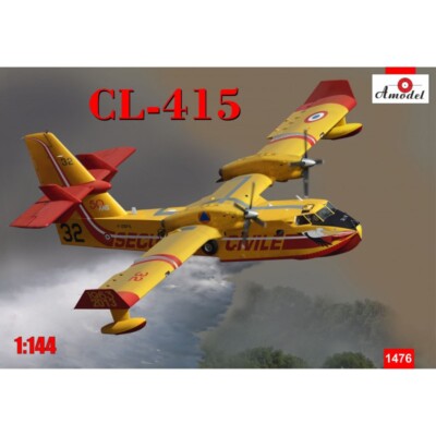 Amodel 1476 Plastic model airplane kit 1:144 hydroplane CL-415 kit modelling