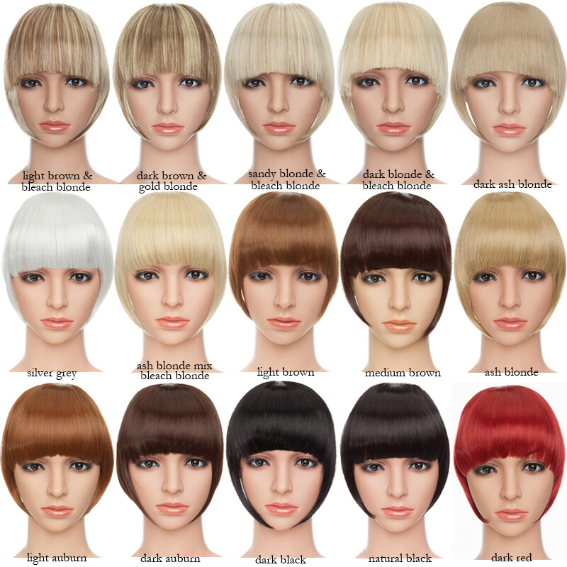 Thin Fringe NATURAL Bangs Clip in Hair Extensions Front Bang As Human Hairpiece eBay