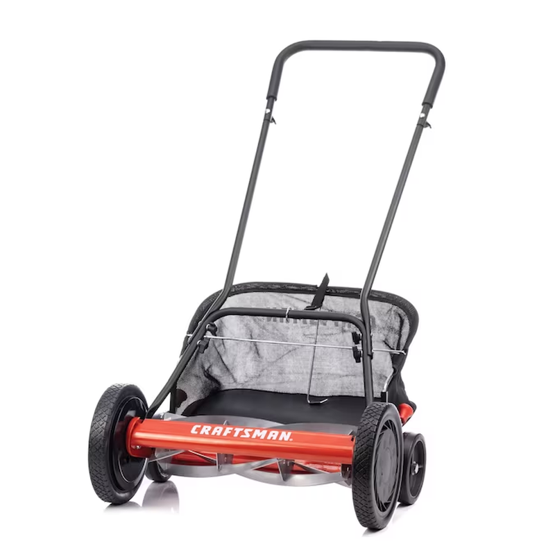 Craftsman 18 "  5-Blade Reel Lawn Mower w Bagger Adjustable Height, Lightweight
