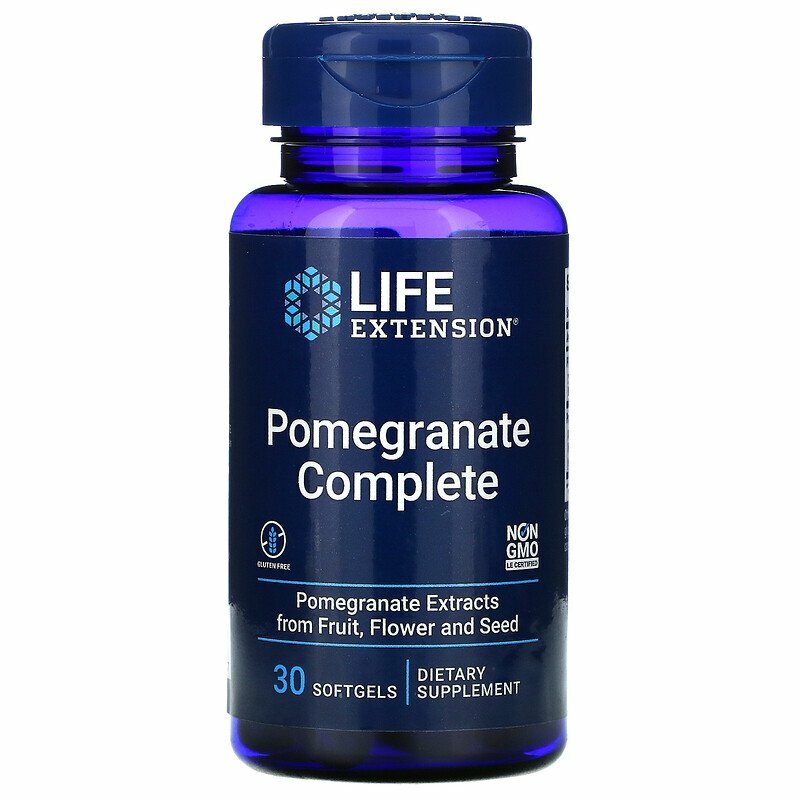 Life Extension Pomegranate Complete 30gels Пуническая кислота / Пуникалагины