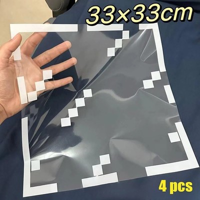 1/4/8/10/12/20/30pcs Pixel Style Glass Window Sticker Electrostatic Stickers