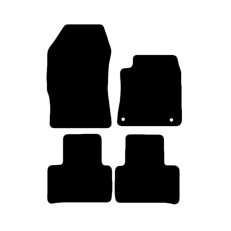 FITS PEUGEOT 308 SW 2021 & ONWARDS TAILORED BLACK CAR FLOOR MATS SET (2 CLIPS)