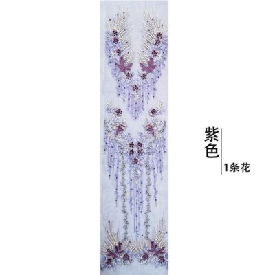 Applique pearl Tulle DIY Lace Flower Wedding 3D Bride Dress Embroidery