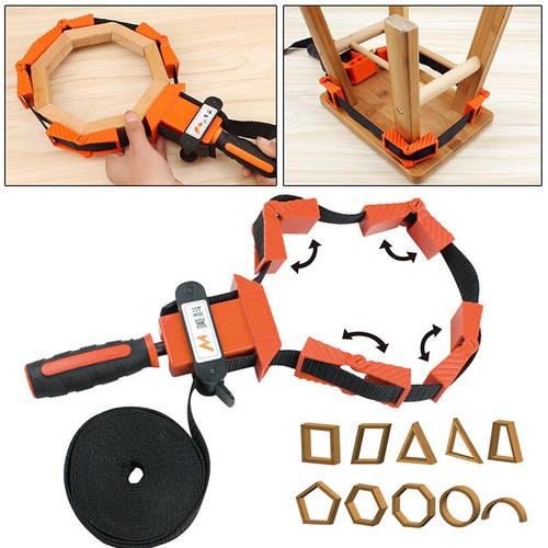 4x Winkelspanner Rahmenspanner 4m Nylongurt Eckenspanner Ecke Klemme Bandzwinge