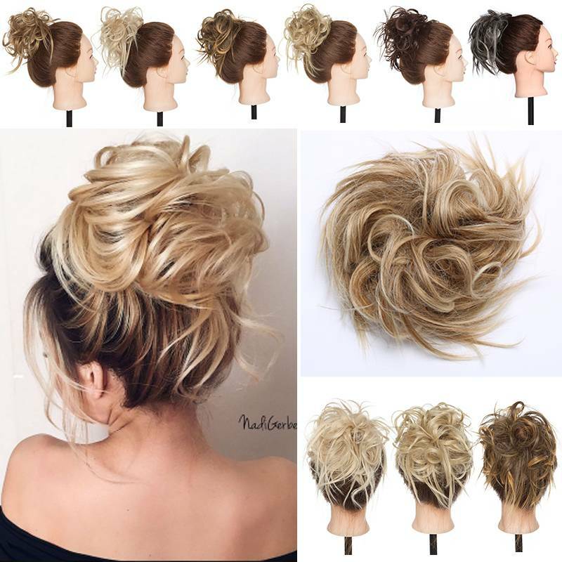 Thick As Human Tousled Messy Bun Wrap On Ponytail Fiber Hair
