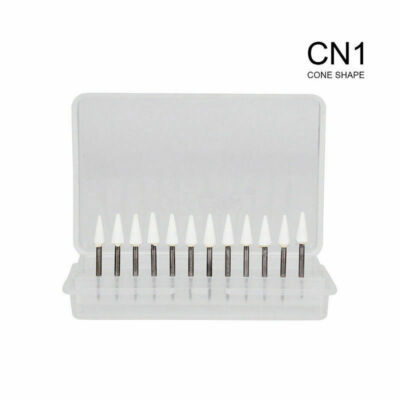 Dental White Stone High Speed Polishing Burs FG Cone/Flame/Round Aluminum Oxide