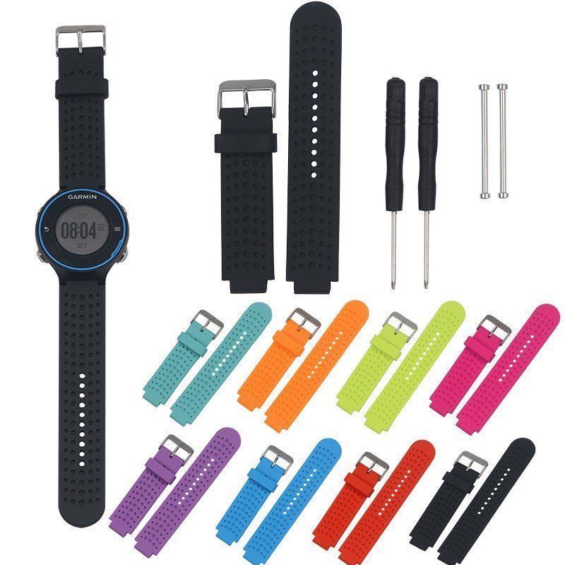 A Sport Watch Band Strap W/Pins For Garmin Forerunner 220 230 235 620 630 735XT