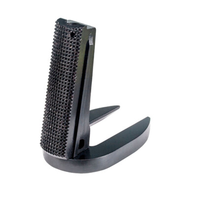 1911 Mainspring Housing + Mag-Well - Government, Checkered, Black