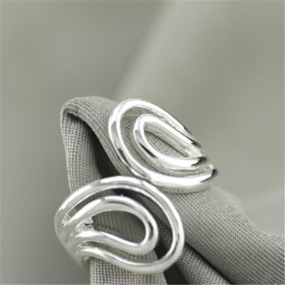 925 Sterling Silver Open Charm Boys and Girls Gifts Jewelry Ring #196