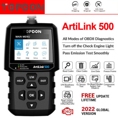  TOPDON AL500 OBD2 Auto Code Reader Diagnostic Scanner TPMS ABS SRS Scan Tool