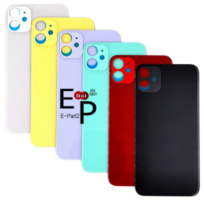Big Gamera Hole Battery Case Glass Cover For iPhone 11 12 13 14 15 With Logo