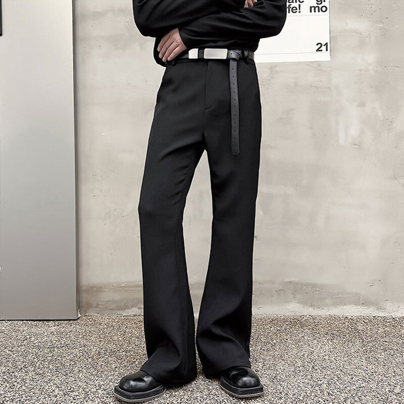 Men's Flared Dress Pants Bell Flares Trousers casual Boot