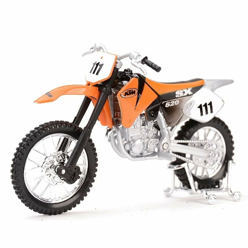 Orange KTM 520 SX Racing 1:18 Kids Diecast Dirt Bike Motocross