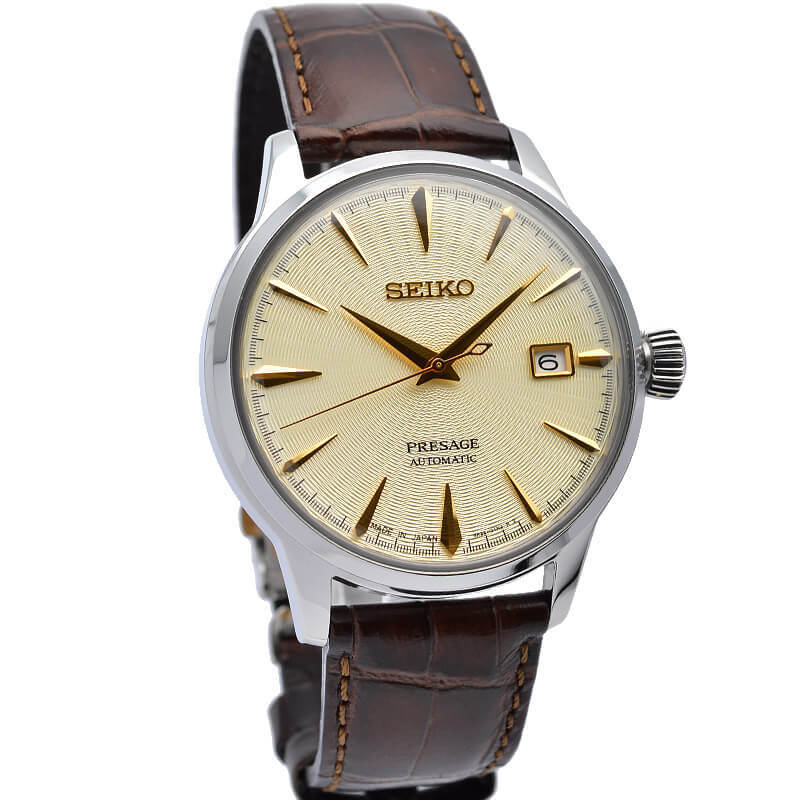 Pre-owned Seiko Presage Sary109 Cocktail Time Mechanical Automatic Watch Ivory Dial 40.5mm