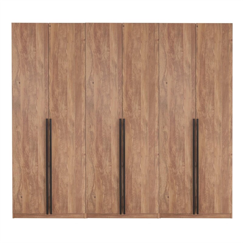 Lee Wardrobe Closet from 1.0 Engineered Wood in Golden Brown