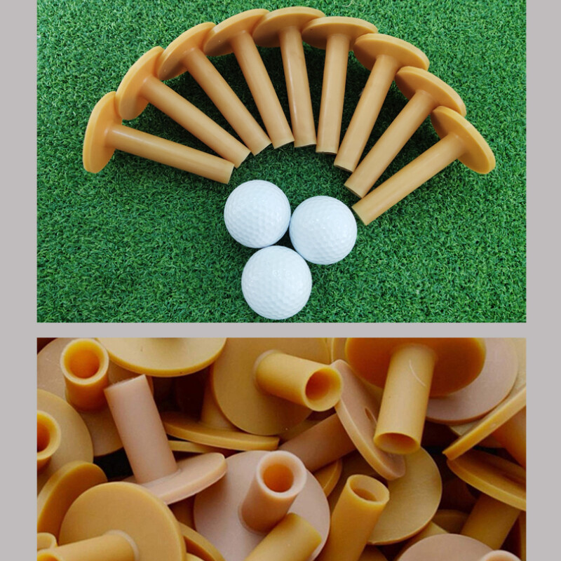 6 Pcs Golf Tees Holder Driving Range Mat Rubber Training Practice Sporting