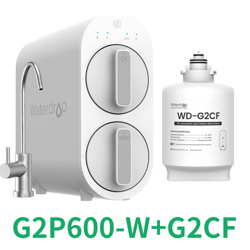 Waterdrop G2P600 Tankless Reverse Osmosis System 600 GPD-Certified Refurbished