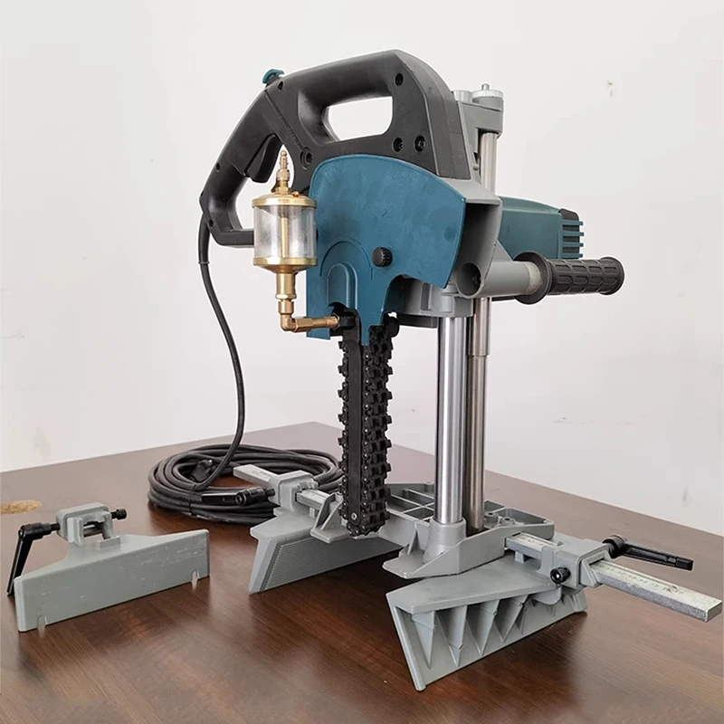 Woodworking portable square hole machine chain saw Ancient building pavilion pun