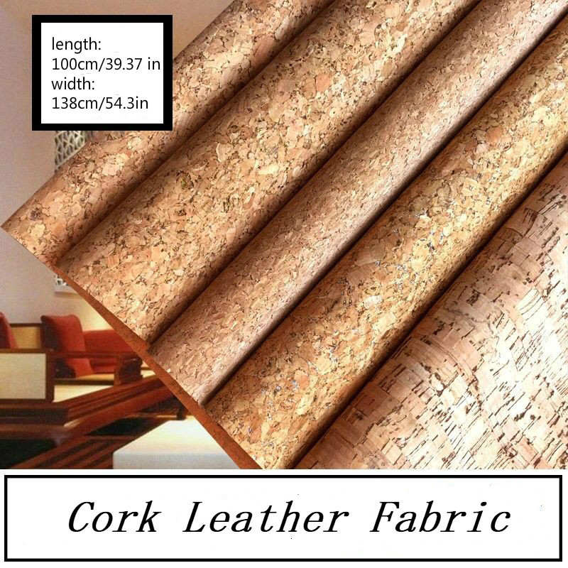 Cork Leather Fabric Textile Vegan leather Bag Furniture Decor Craft DIY By Metre