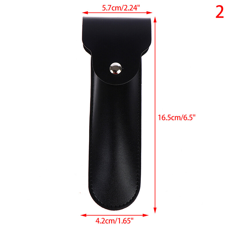 1Pcs Travel PU Leather Razor Holder Case Bag For Manual Double Edge Safety Ra:a: