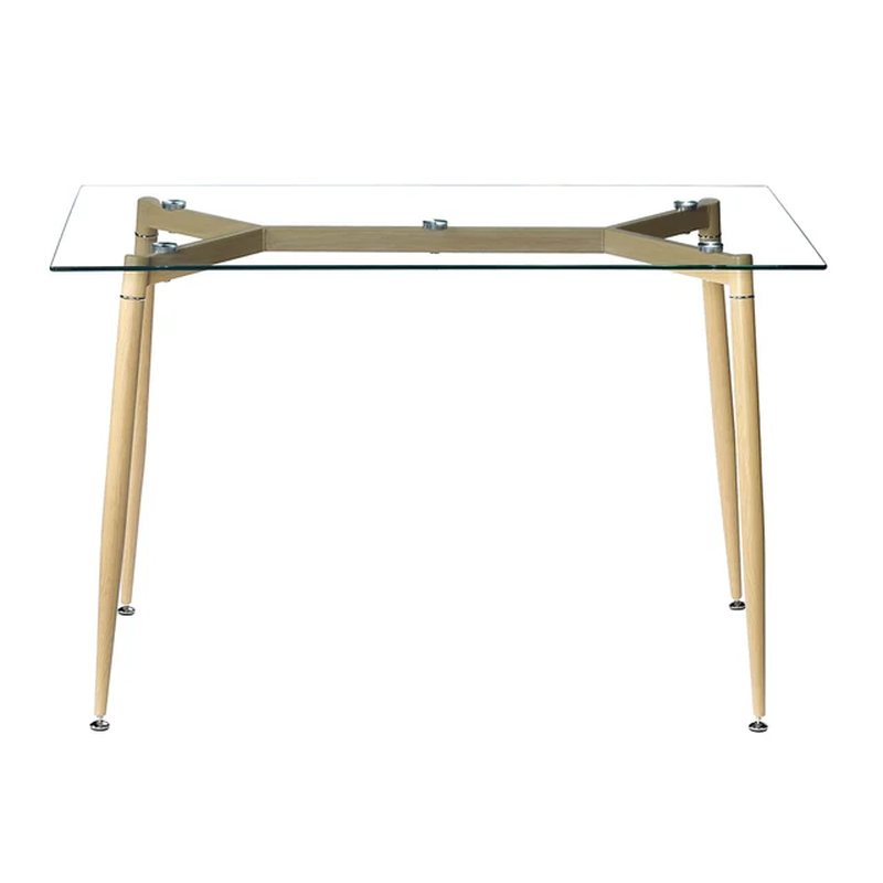5 Piece Dining Table Set Kitchen Room Breakfast Furniture Glass Table and 4 Pcs