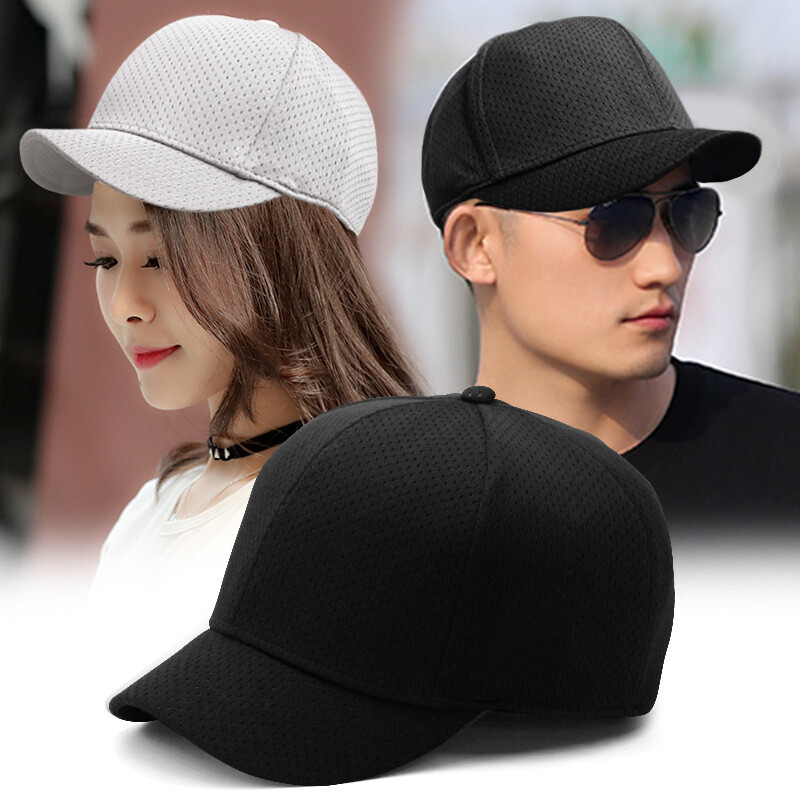 Unisexe Bord Court Chapeau Maille Respirant Casquette Baseball Été Décontracté
