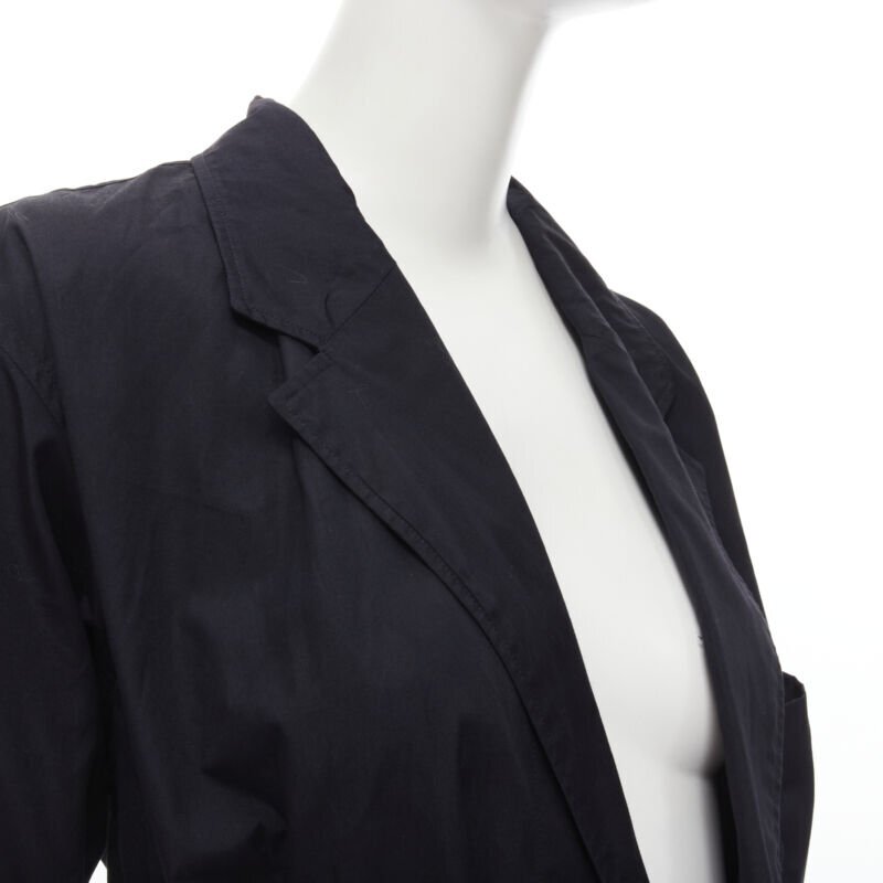 コート × ヴィンテージ(中古) COMME des GARCONS COMME des GARCONS 2001125E0140 COMME DES GARCONS Vintage 1980s black asymmetric belted