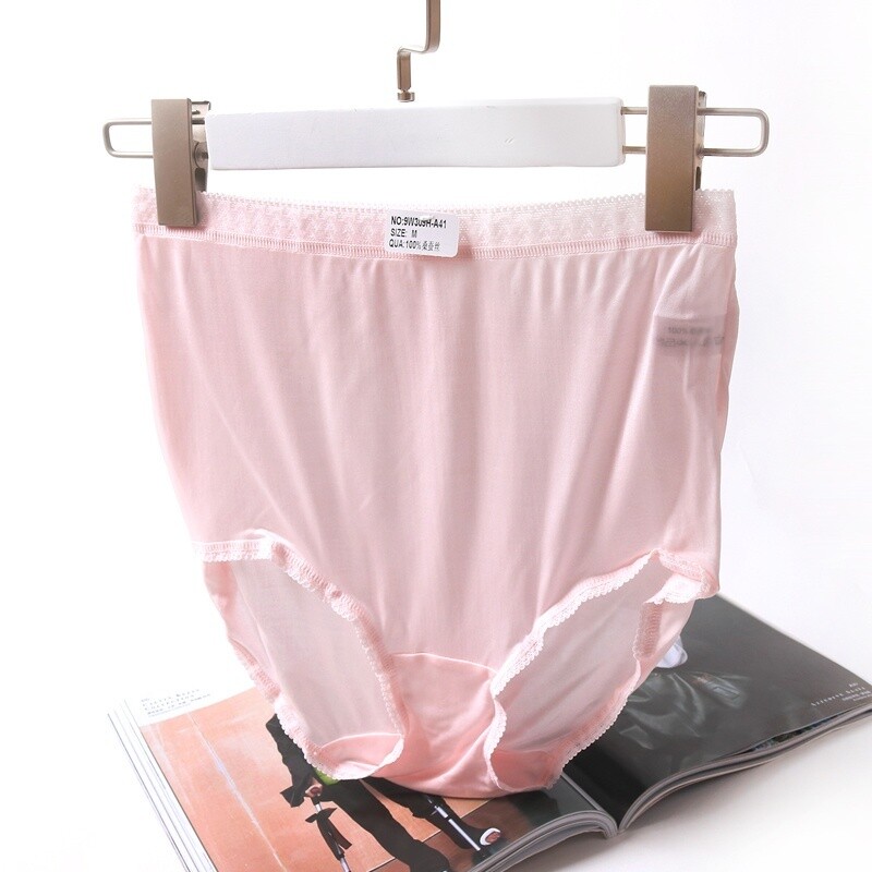 Lady Silk Lace Underwear Briefs Pantie High Waist Stretch Lingerie Knickers Soft