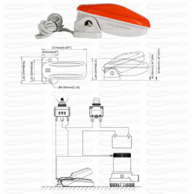 SEAFLO Float Switch 12V 24V 32V Boat Yacht Marine Automatic Bilge Pump 18A NEW