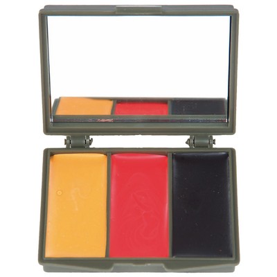 Bw Ejército Soldado Alemán Camuflaje Crema Cara Militar Pintura 3 Colores + Espe