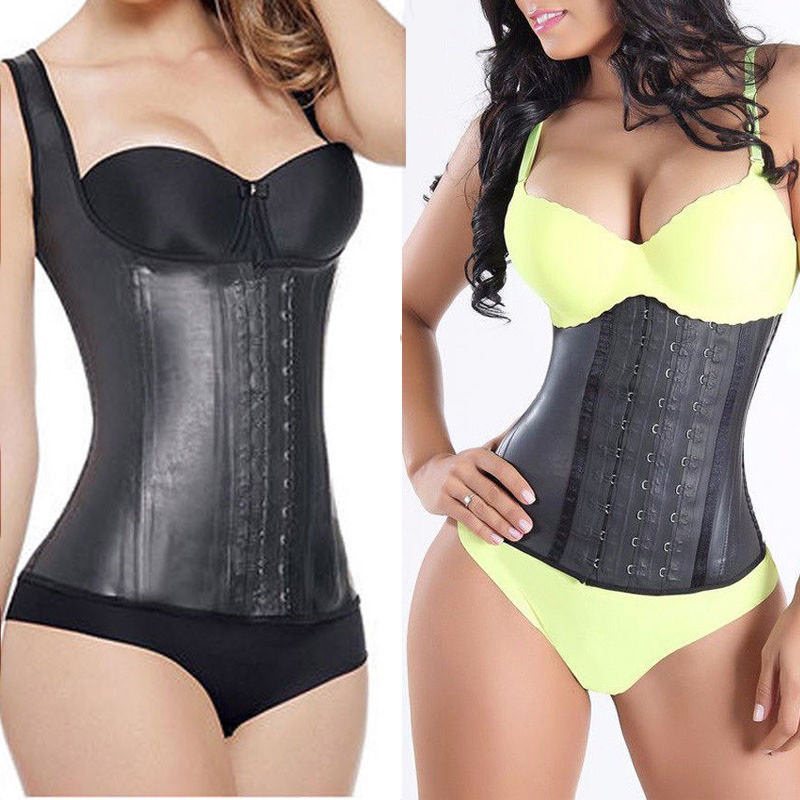 US Latex Vest Shaper Waist Trainer Corset Cincher Fajas Colombianas Reductoras