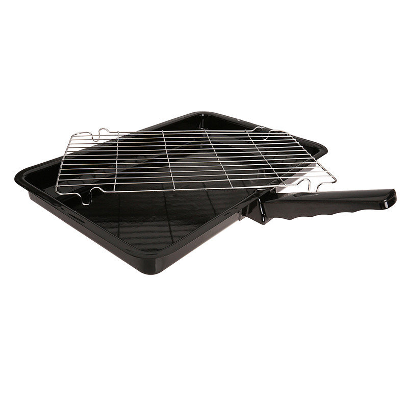 For Bosch Universal Enamel Grill Pan & Detachable Handle 360 x 240mm