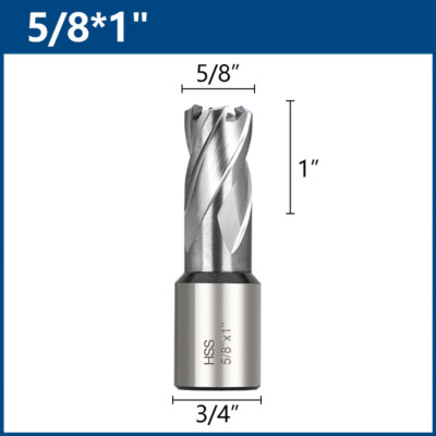 Annular Cutter Set 1/2'' to 1-1/16'' 3/4'' Weldon Shank Mag Drill Bits Magnetic