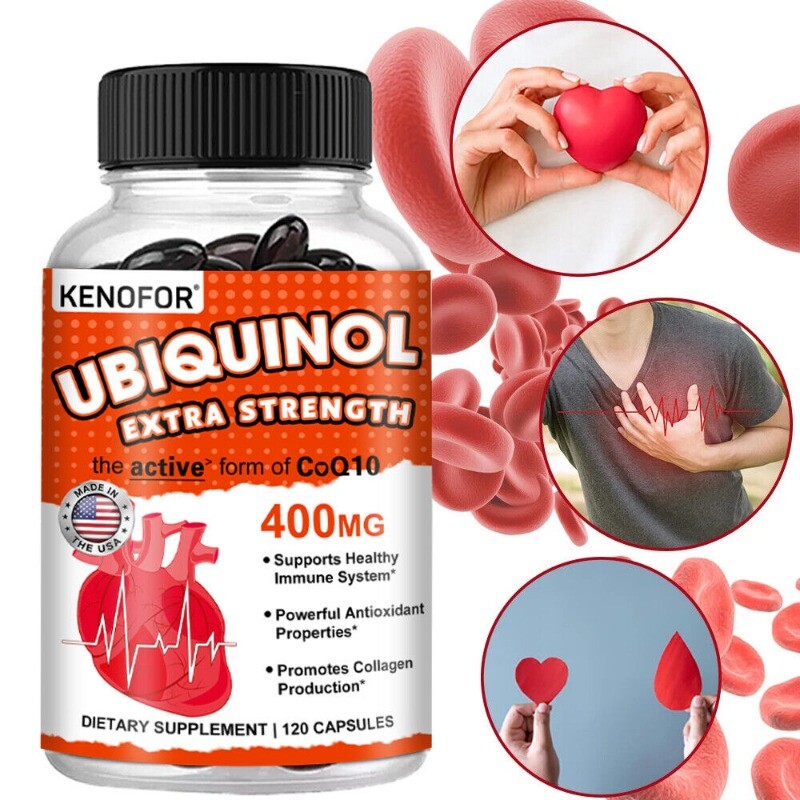 CoQ10 Ubiquinol Coenzyme Q10 - Supports Heart Health Non-GMO,400mg,30/60/120ct