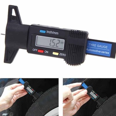 Digital Car Wheel Tire Gauge Meter Measurer Metric Tool Tire Tread Depth Tester
