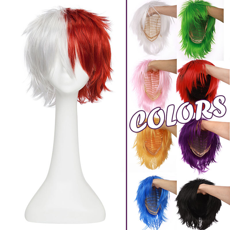 Sexy Short Hair Full Wig Multi-color Cosplay Costume Halloween Anime Party Hair