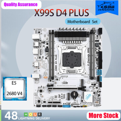 JINGSHA X99 Motherboard Combo and CPU Xeon E5 2680 v4 Kit Support DDR4 LGA2011-3