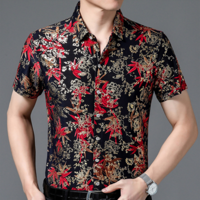 Men's floral shirts short sleeve deals