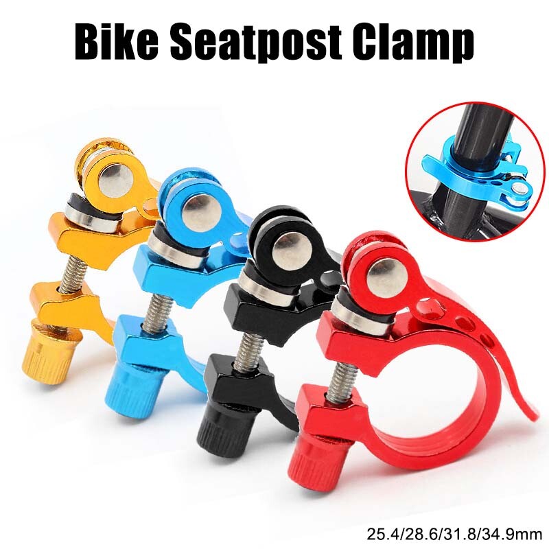 Aluminium Alloy Bike Seatpost Clamp MTB Quick Release Seat Post Collar 25.4-34.9